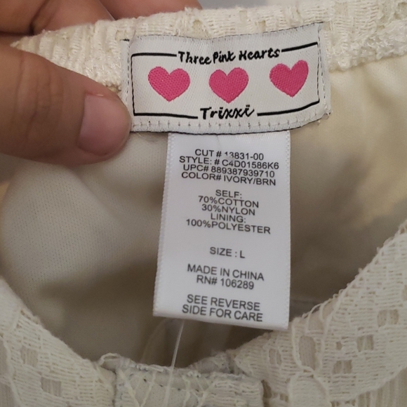 Three Pink Hearts Dress - Picture 3 of 3